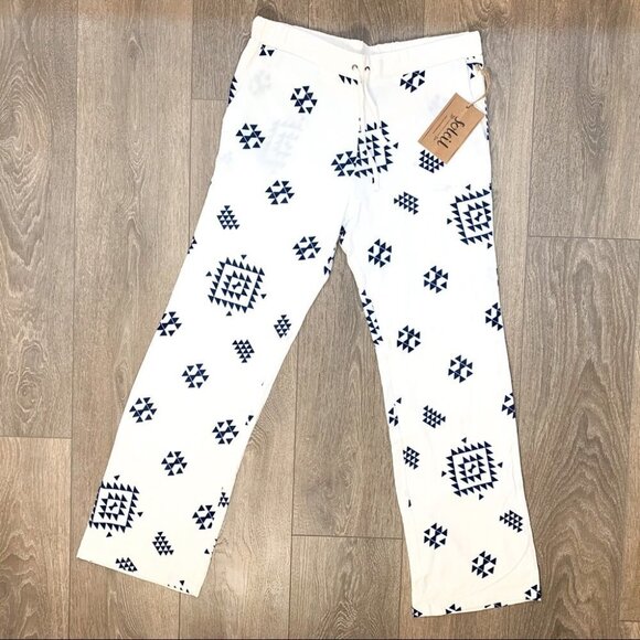 Revolve Plush Soleil Beach Print Pants Straight Leg High Waisted Size Small - Picture 4 of 13